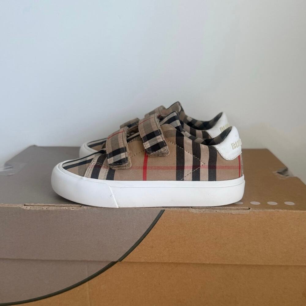 Burberry Mini Markham Check Toddler Sneakers - SZ EU 26 / US 9.5 C - Picture 5 of 14